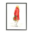 thumbnail image 1 of Stupell Indtries Glam Fashion Red Jacket Christmas Woman with Wreath,11 x 14,Design by Lanie Loreth, 1 of 4