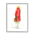 thumbnail image 1 of Stupell Indtries Glam Fashion Red Jacket Christmas Woman with Wreath,16 x 20,Design by Lanie Loreth, 1 of 4