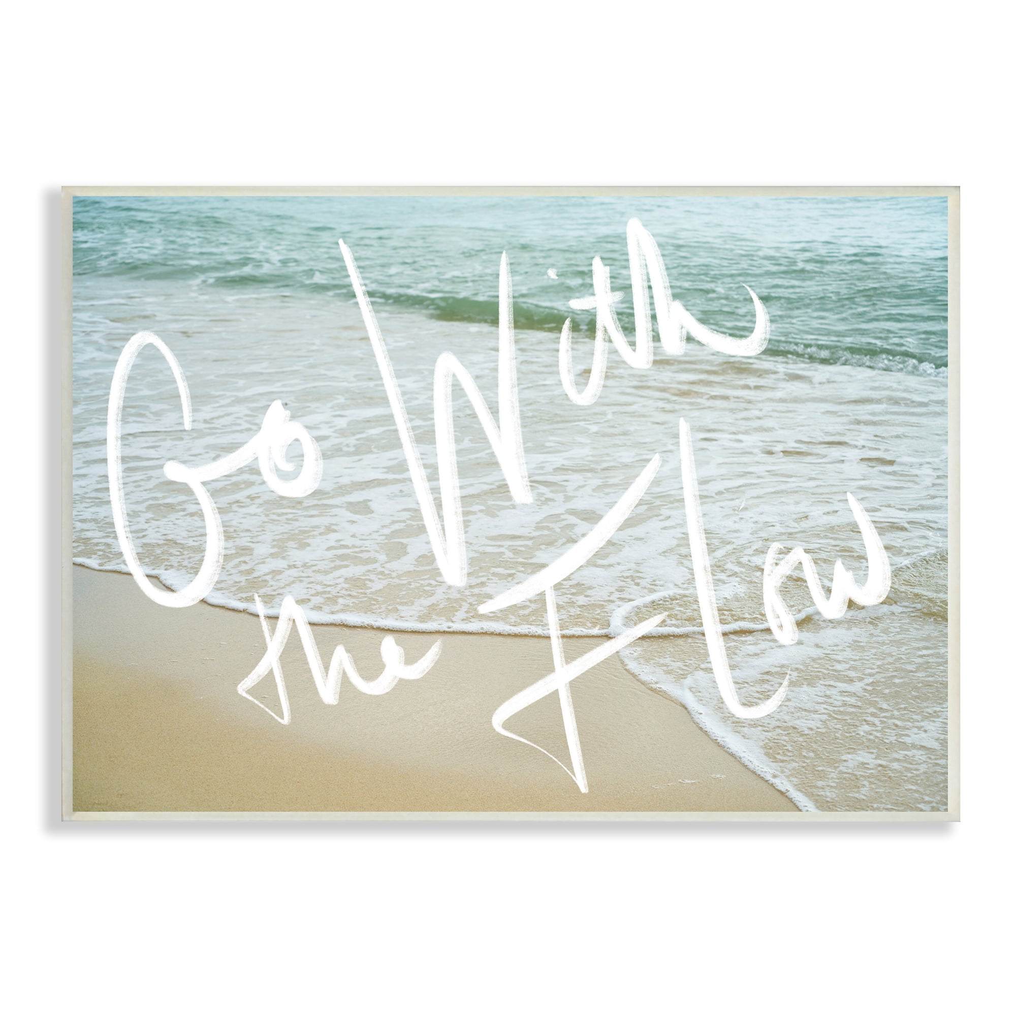 Stupell Indtries Go With the Flow Phrase Incoming Beach Tide,15 x 10,Design by Daphne Polselli