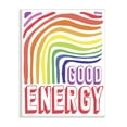 thumbnail image 1 of Stupell Indtries Good Energy Phrase Abstract Rainbow Waves Bold Typography,10 x 15,Design by Elizabeth Medley, 1 of 6