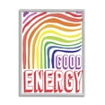 thumbnail image 1 of Stupell Indtries Good Energy Phrase Abstract Rainbow Waves Bold Typography,16 x 20,Design by Elizabeth Medley, 1 of 7