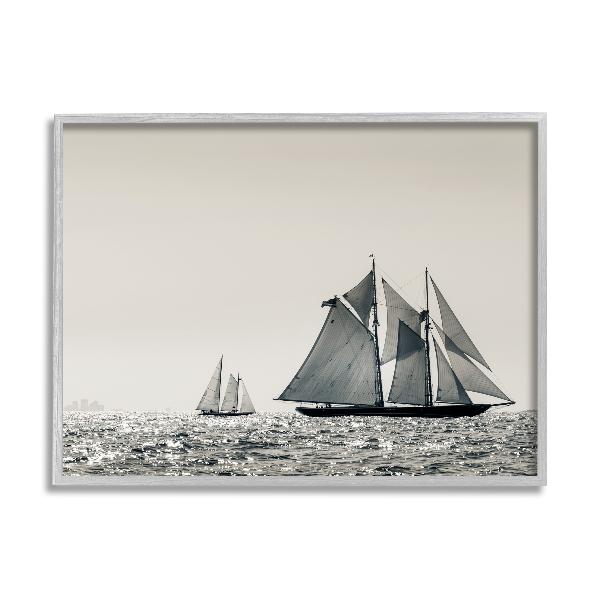 Stupell Indtries Grand Ocean Ships Nautical Sailing Scene Muted Photography,14 x 11,Design by ​Danita Delimont