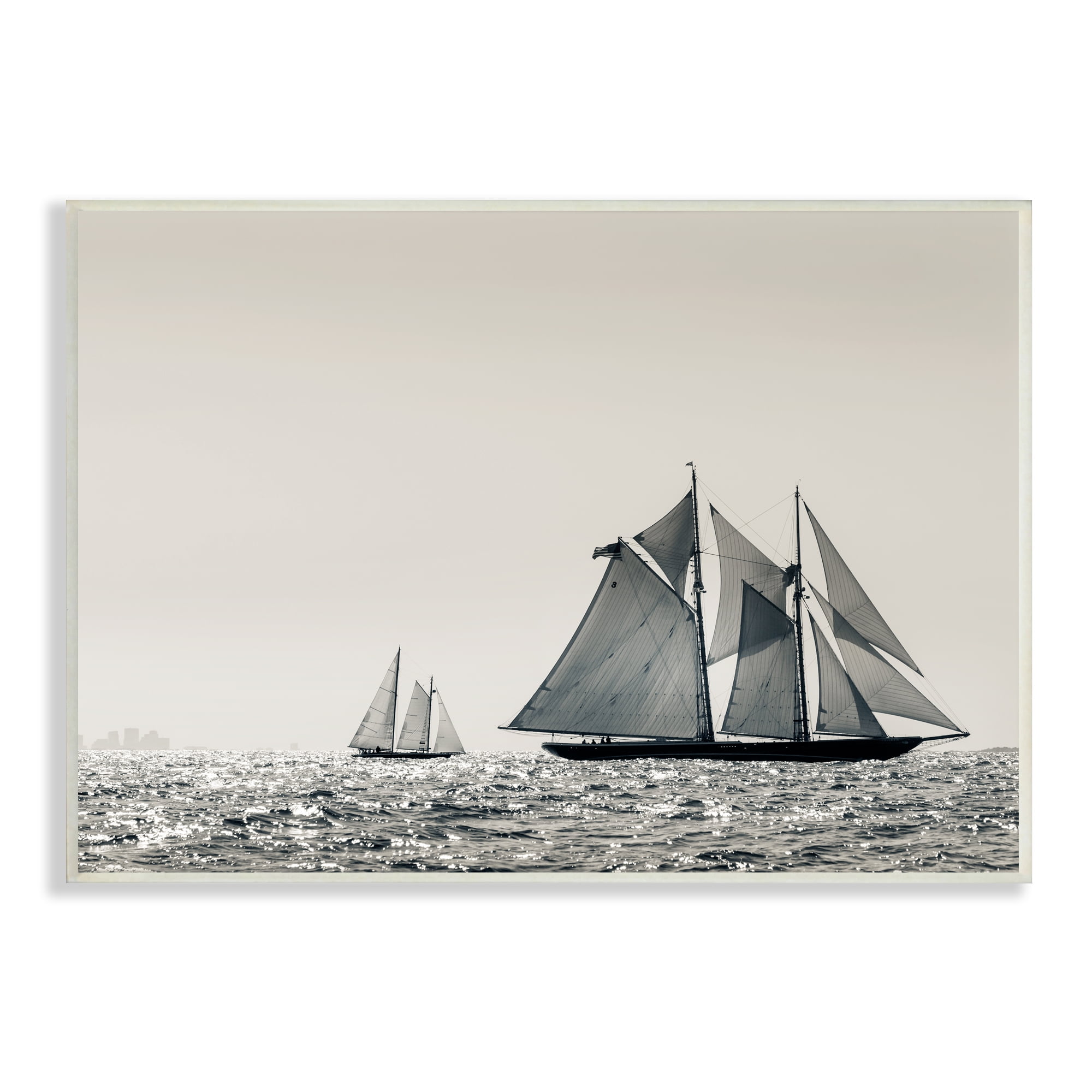 Stupell Indtries Grand Ocean Ships Nautical Sailing Scene Muted Photography,15 x 10,Design by ​Danita Delimont