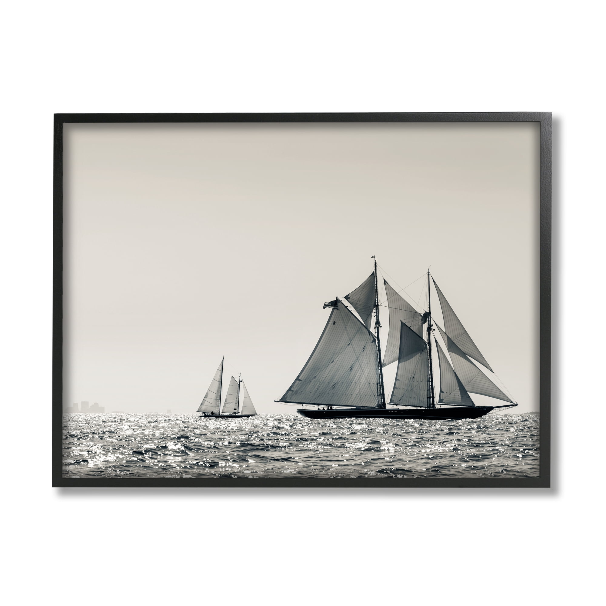 Stupell Indtries Grand Ocean Ships Nautical Sailing Scene Muted Photography,20 x 16,Design by ​Danita Delimont