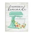 thumbnail image 1 of Stupell Indtries Happiness is Homemade Phrase Floral Kitchen Stand Mixer,13 x 19,Design by Lettered and Lined, 1 of 6