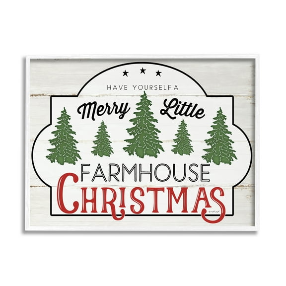Stupell Indtries Have Yourself a Merry Little Farmhoe Christmas Sign,14 x 11,Design by Jennifer Pugh
