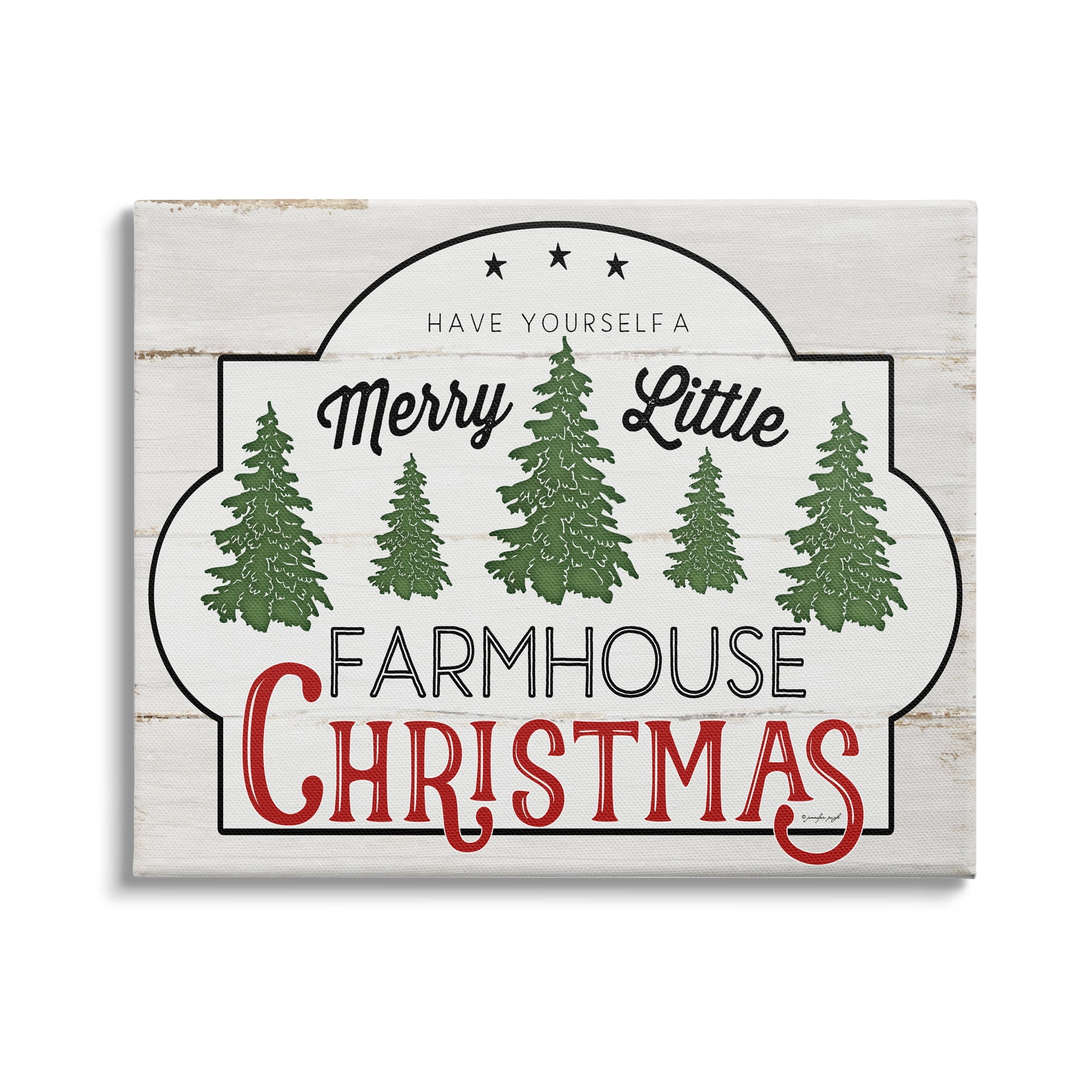 Stupell Indtries Have Yourself a Merry Little Farmhoe Christmas Sign,30 x 24,Design by Jennifer Pugh