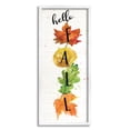 thumbnail image 1 of Stupell Indtries Hello Fall Greeting Autumn Foliage Stacked Leaves,10 x 24,Design by Carol Robinson, 1 of 7