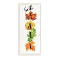 thumbnail image 1 of Stupell Indtries Hello Fall Greeting Autumn Foliage Stacked Leaves,7 x 17,Design by Carol Robinson, 1 of 6