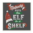 thumbnail image 1 of Stupell Industries Holiday Elf Phrase Santa Hat Red Green Christmas Inspirational Painting Unframed Art Print Wall Art, 12 x 12, 1 of 5