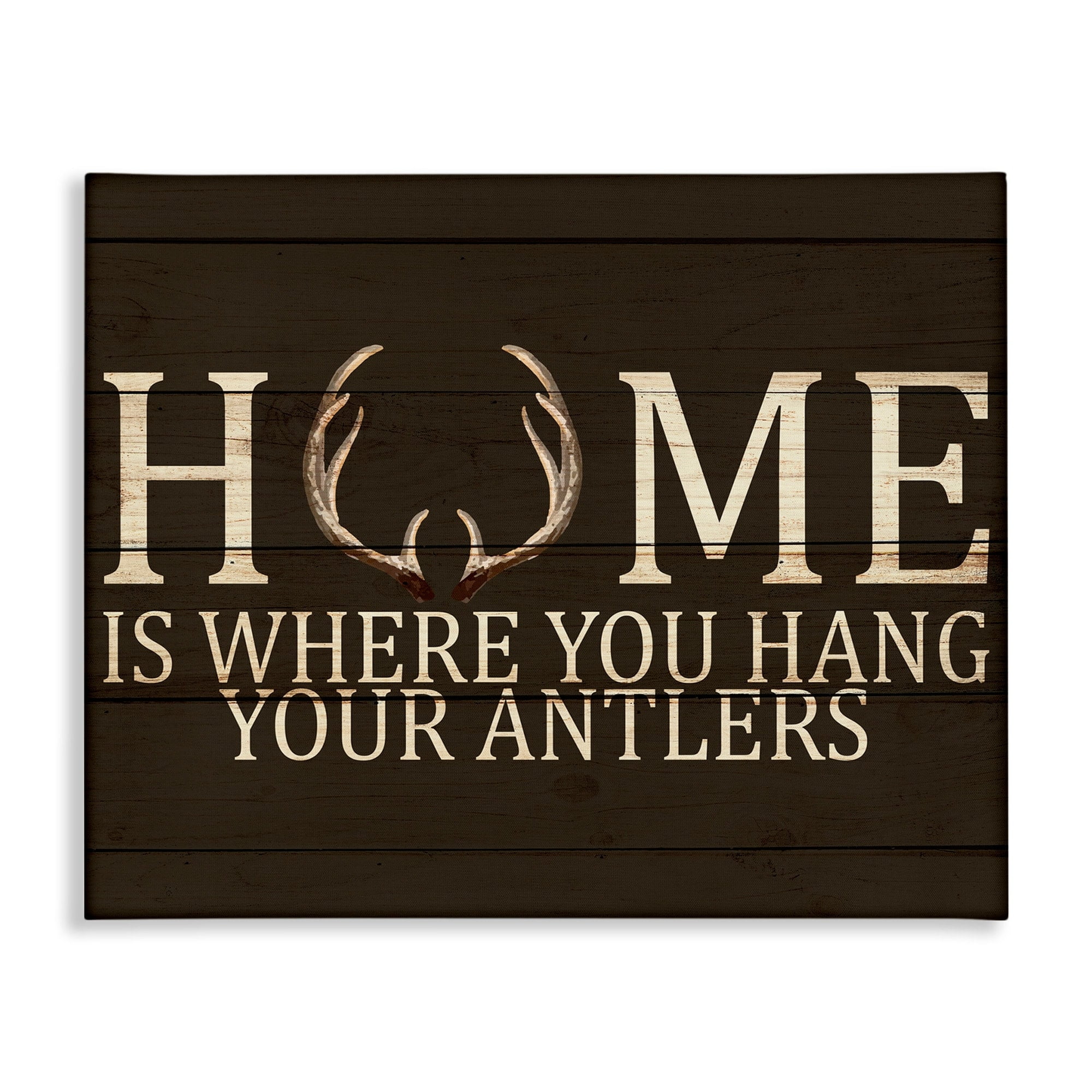 Stupell Indtries Home's Where You Hang Antlers Rtic Hunting Phrase,40 x 30,Design by Kim Allen