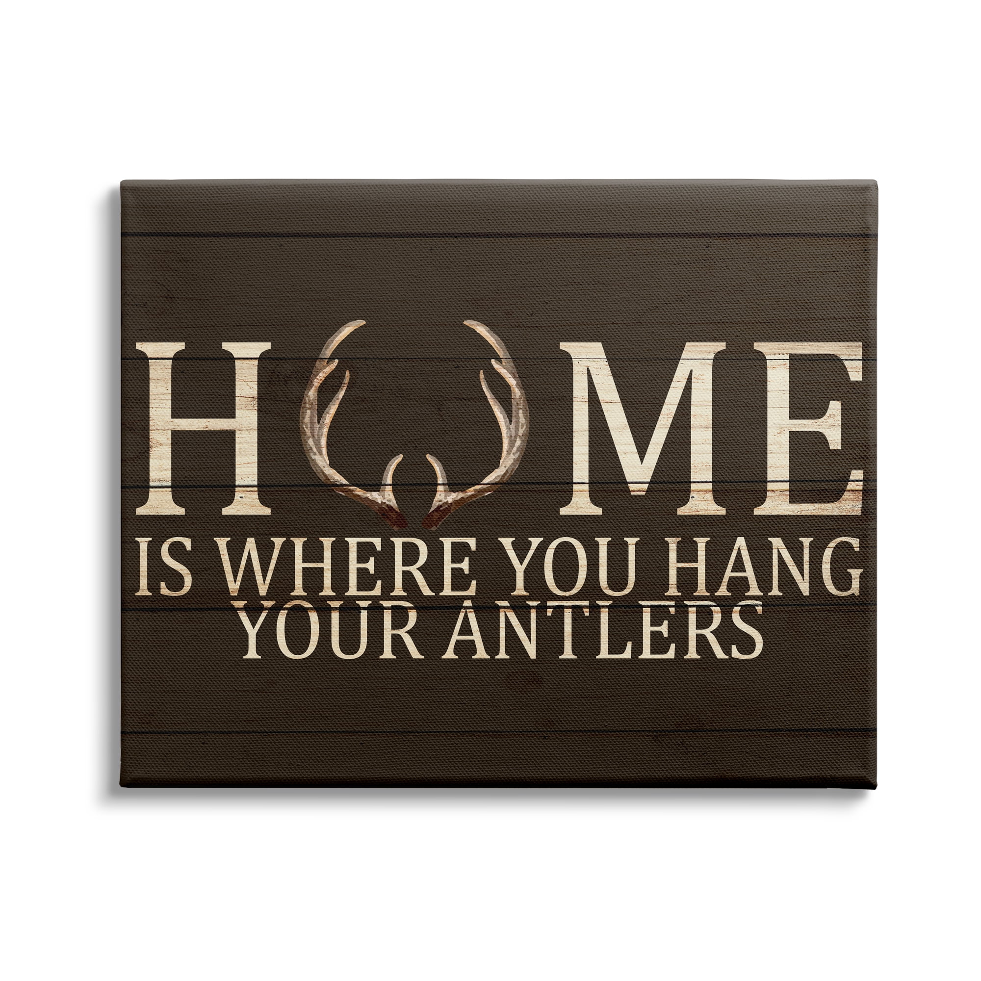 Stupell Indtries Home's Where You Hang Antlers Rtic Hunting Phrase,48 x 36,Design by Kim Allen