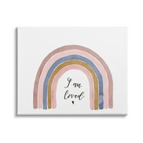 Stupell Indtries I Am Loved Phrase Inspirational Children's Rainbow,20 x 16,Design by Lucille Price