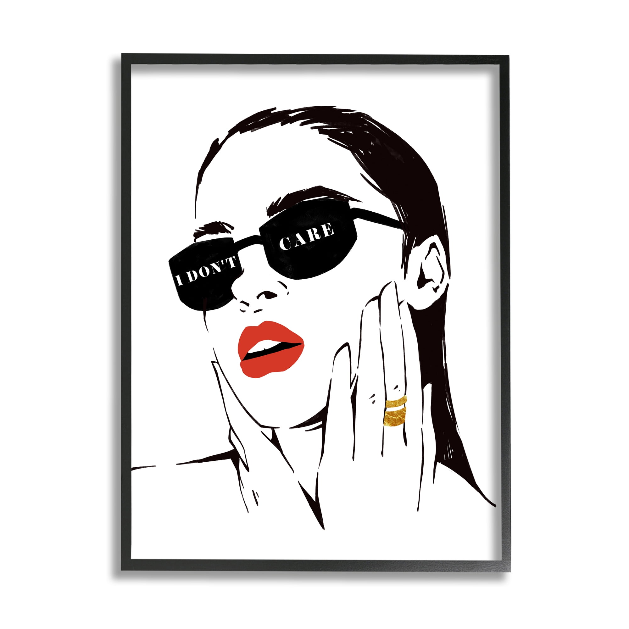 Black Framed Abstract Canvas Art Print, 11 x 14