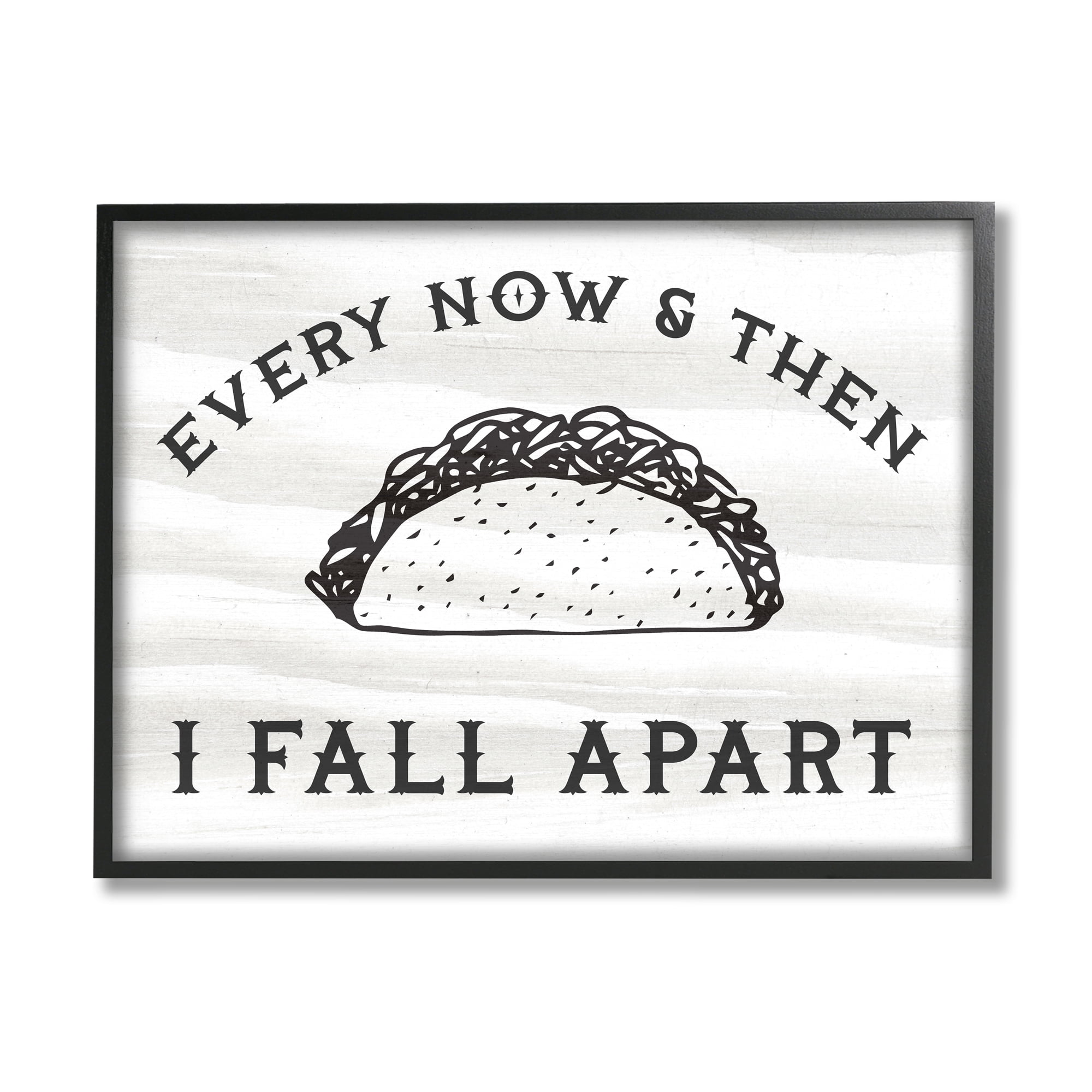 Stupell Indtries I Fall Apart Phrase Funny Kitchen Taco Pun,14 x 11,Design by Daphne Polselli