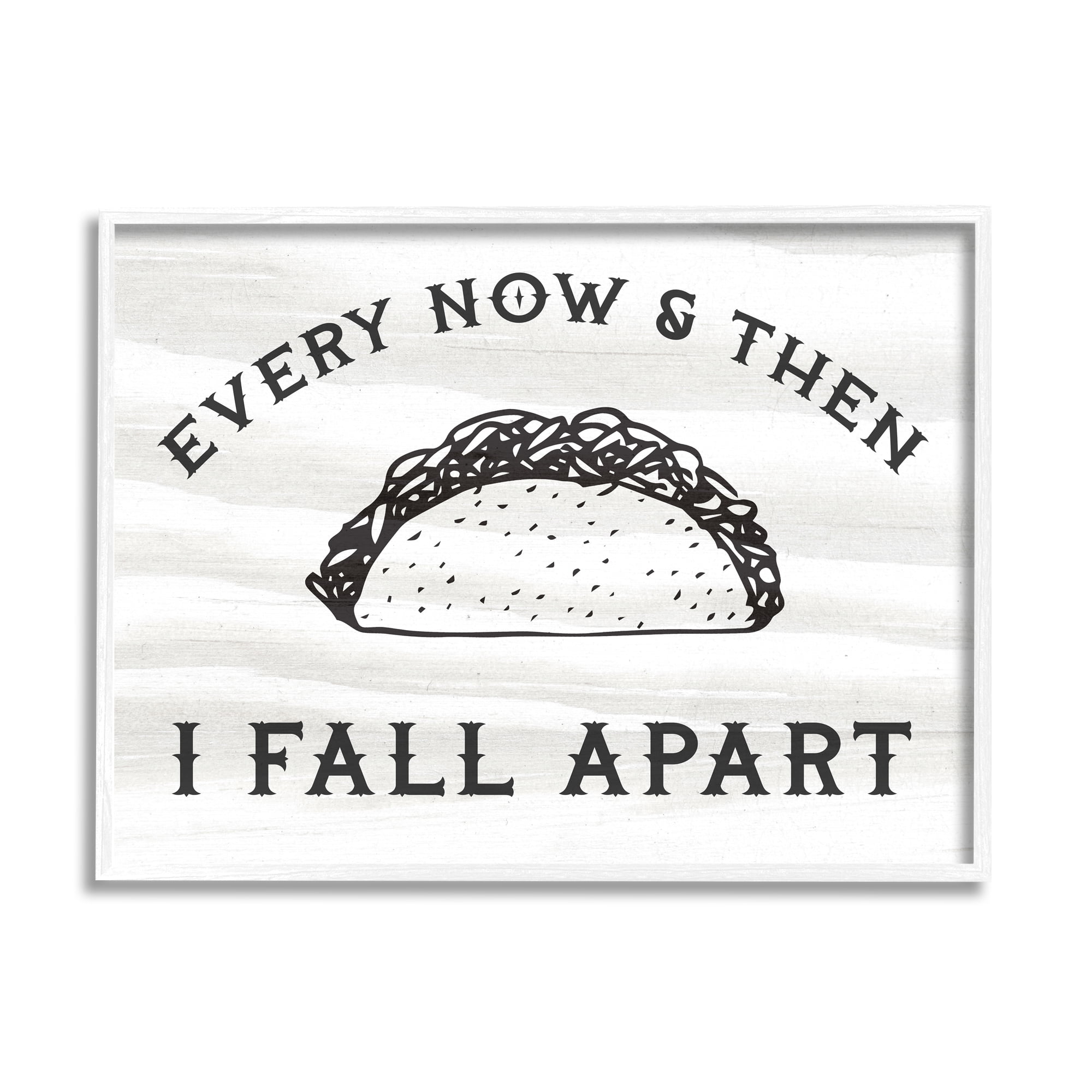 Stupell Indtries I Fall Apart Phrase Funny Kitchen Taco Pun,20 x 16,Design by Daphne Polselli