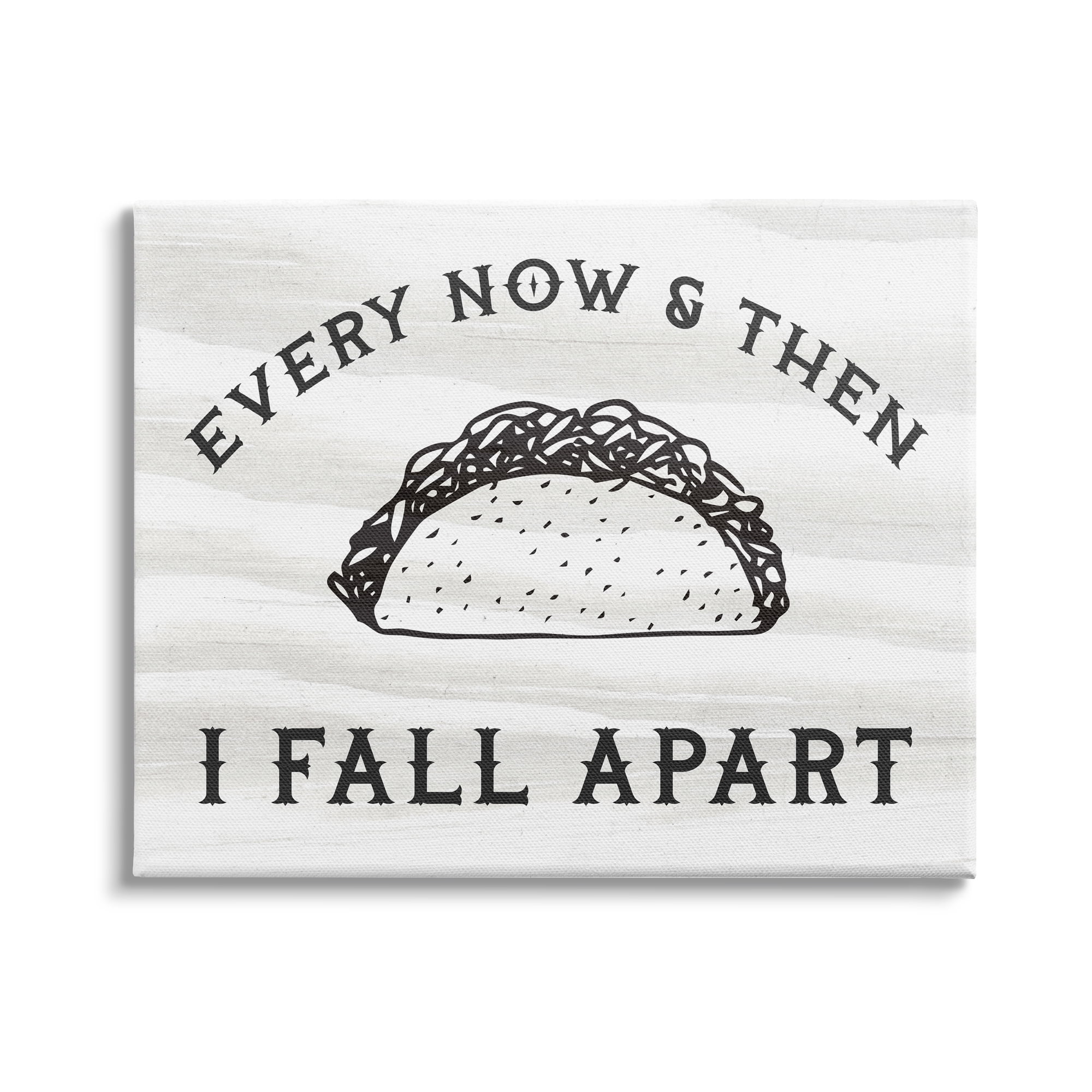 Stupell Indtries I Fall Apart Phrase Funny Kitchen Taco Pun,40 x 30,Design by Daphne Polselli
