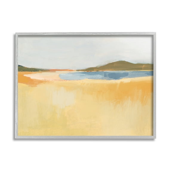 Stupell Indtries Lake Water by Mountain Range Soft Autumn Prairie,14 x 11,Design by Victoria Barnes&nbsp;