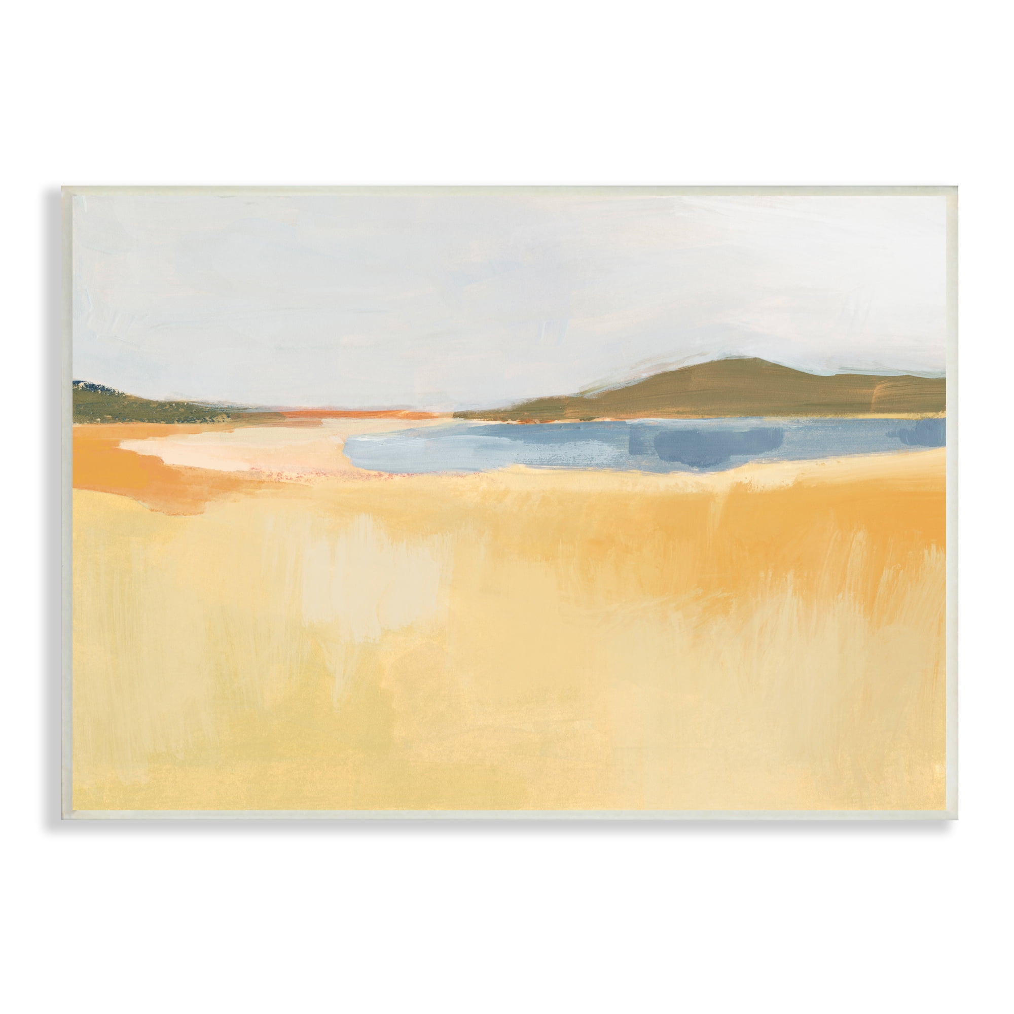 Stupell Indtries Lake Water by Mountain Range Soft Autumn Prairie,15 x 10,Design by Victoria Barnes&nbsp;