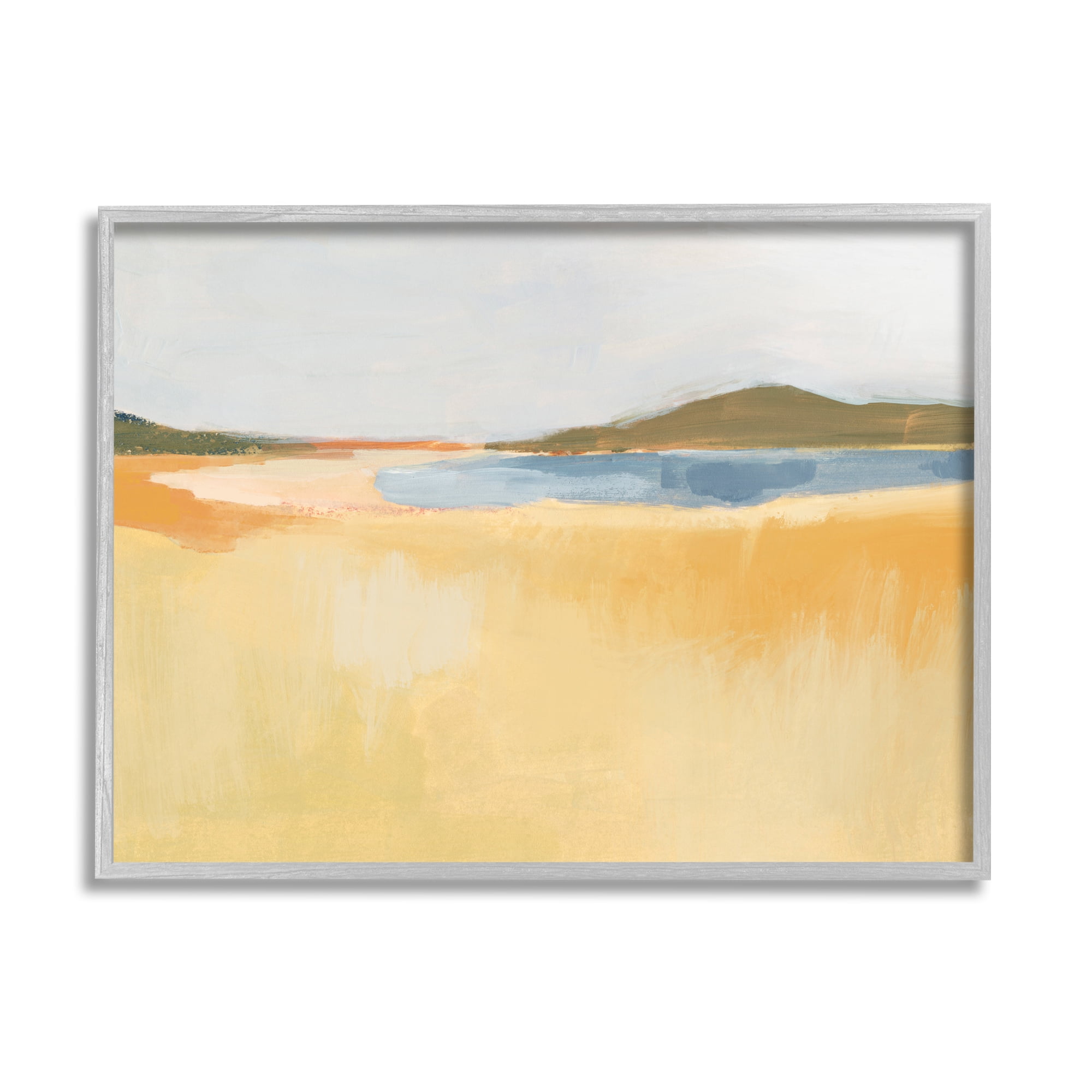 Stupell Indtries Lake Water by Mountain Range Soft Autumn Prairie,20 x 16,Design by Victoria Barnes&nbsp;