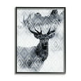 thumbnail image 1 of Stupell Indtries Large Antler Elk Portrait Rtic Blue Diamond Pattern,16 x 20,Design by Kim Allen, 1 of 7