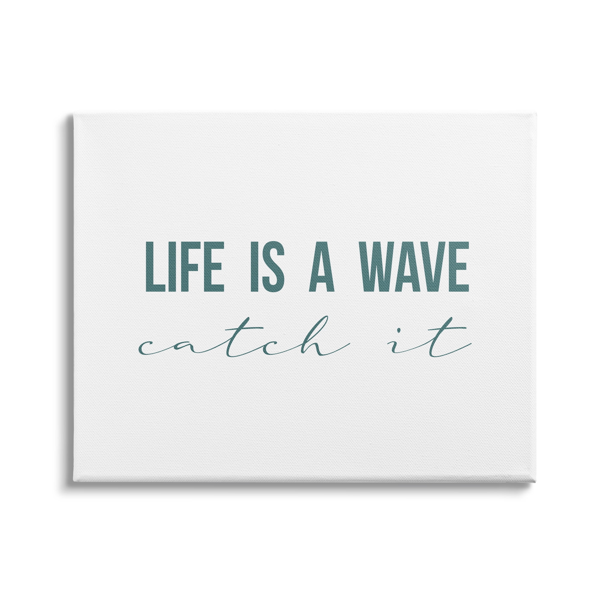 Stupell Indtries Life's A Wave Catch It Phrase Nautical Typography,48 x 36,Design by Birch&Ink