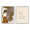 thumbnail image 1 of Stupell Indtries Live Everyday with Intention Woman Resting Against Elephant,24 x 30,Design by Birch&Ink, 1 of 5