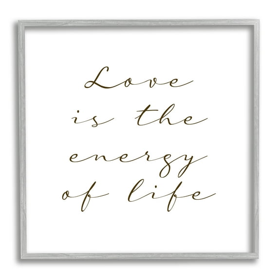 Stupell Indtries Love Is Energy of Life Phrase Motivational Romantic,12 x 12,Design by Birch&Ink