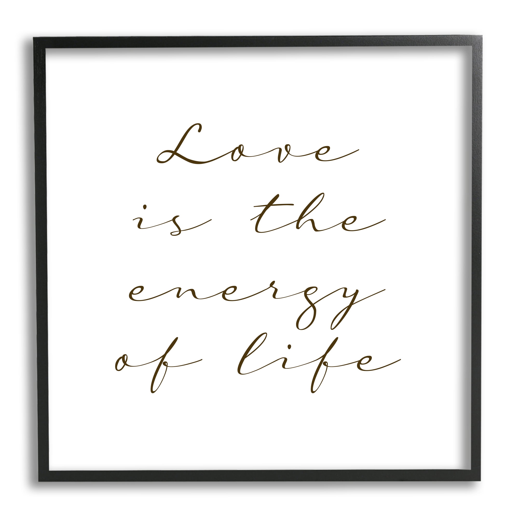 Stupell Indtries Love Is Energy of Life Phrase Motivational Romantic,24 x 24,Design by Birch&Ink