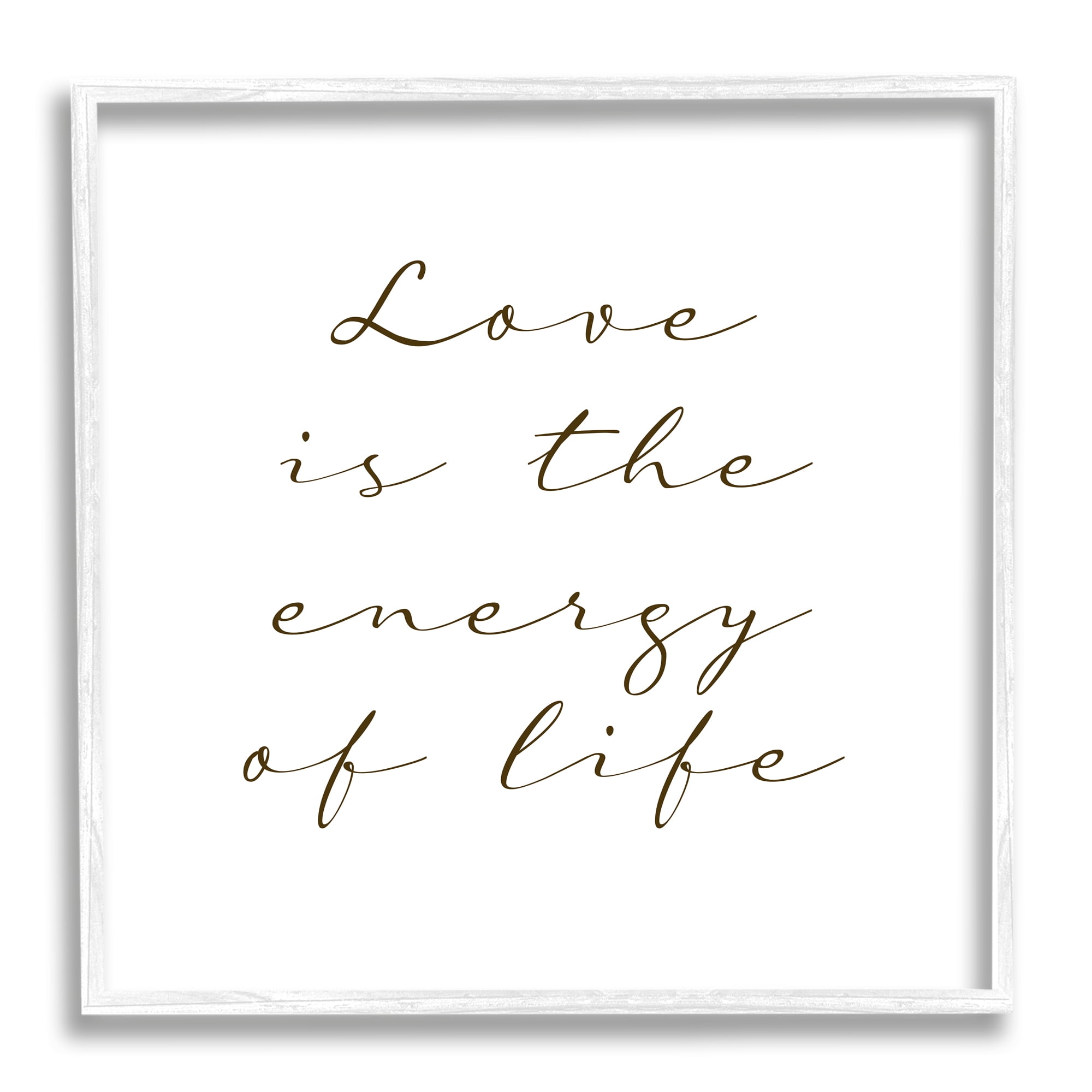 Stupell Indtries Love Is Energy of Life Phrase Motivational Romantic,24 x 24,Design by Birch&Ink