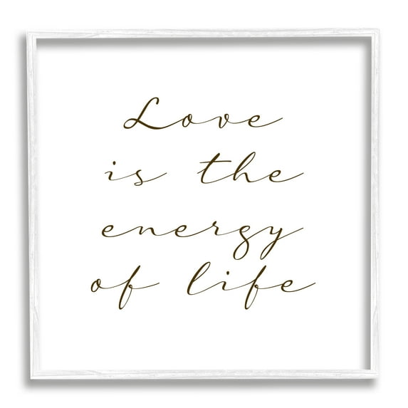 Stupell Indtries Love Is Energy of Life Phrase Motivational Romantic,24 x 24,Design by Birch&Ink