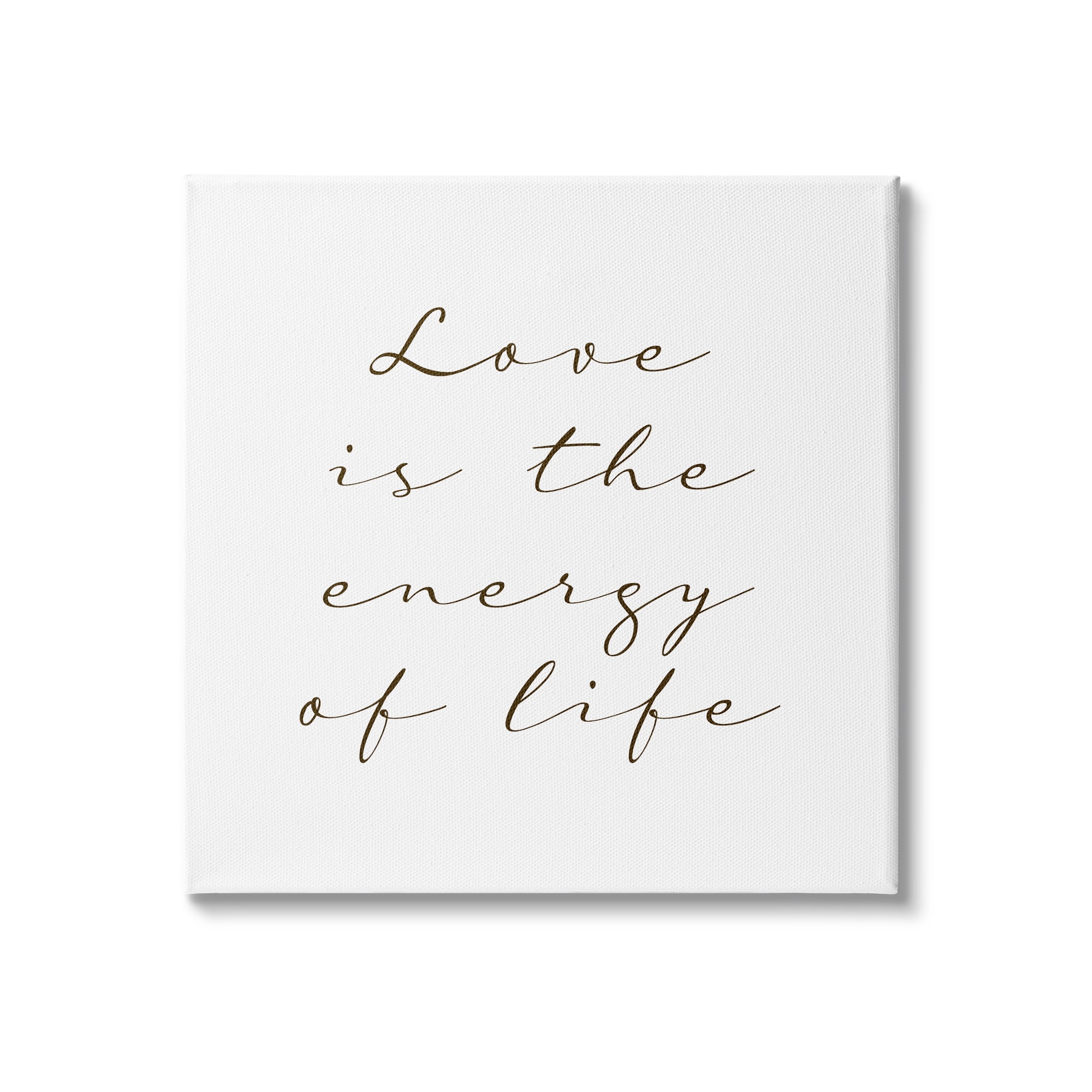 Stupell Indtries Love Is Energy of Life Phrase Motivational Romantic,36 x 36,Design by Birch&Ink