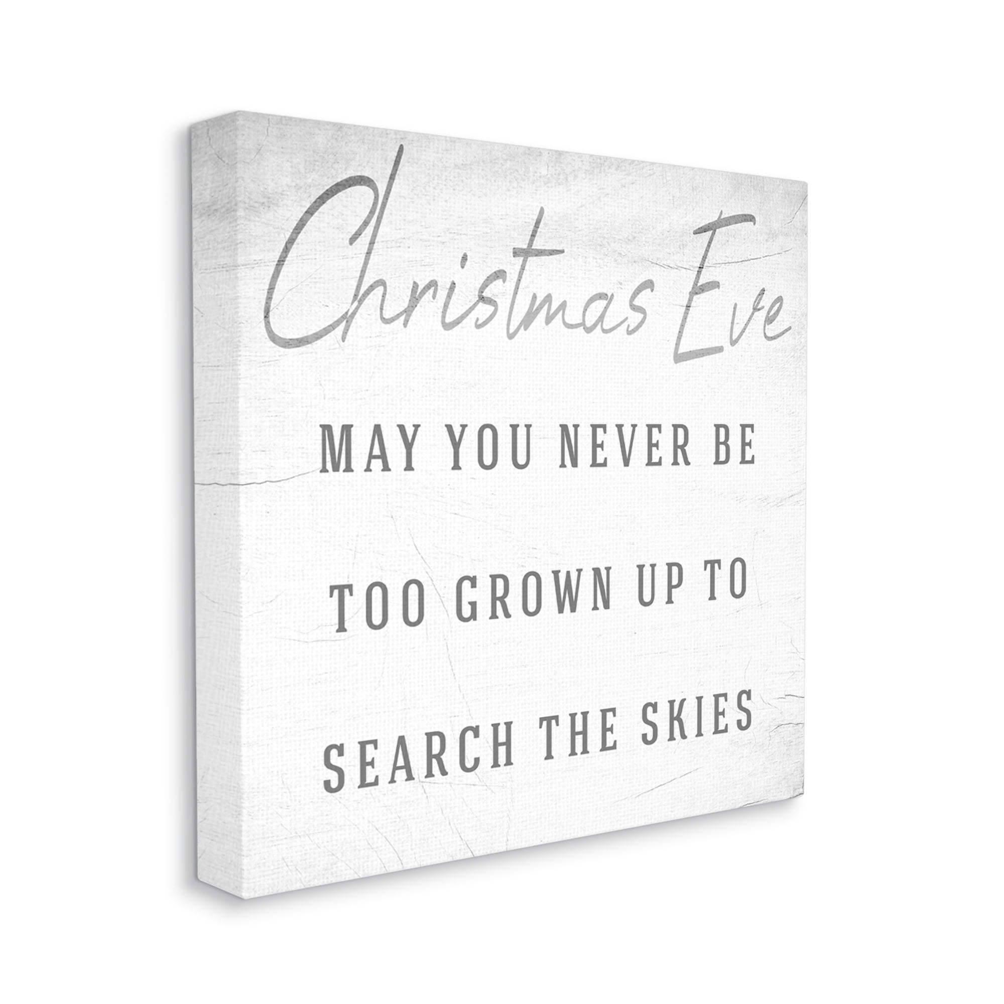 Stupell Industries Search the Skies Christmas Eve Phrase Winter Holiday Inspirational Painting Gallery Wrapped Canvas Art Print Wall Art, 30 x 30