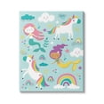 thumbnail image 1 of Stupell Indtries Mermaid and Unicorn Rainbow Collage Kids' Fantasy Illtration,24 x 30,Design by Andrea Jasid Grassi, 1 of 5