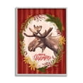 thumbnail image 1 of Stupell Indtries Merry Chris-Moose Holiday Wreath Rtic Animal Pun Canvas Wall Art, 24 x 30, Design by Zirk Design, 1 of 7