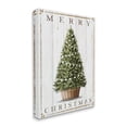 thumbnail image 1 of Stupell Indtries Merry Christmas Country Farm Tree Rtic Pattern, 30 x 40, Design by Elizabeth Tyndall, 1 of 5