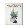 thumbnail image 1 of Stupell Indtries Merry Christmas Phrase Rtic Blue Plaid Holiday Stocking,36 x 48,Design by Lanie Loreth, 1 of 4