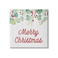 thumbnail image 1 of Stupell Indtries Merry Christmas Sentiment Festive Falling Red Holly Vines,17 x 17,Design by Patricia Pinto, 1 of 4