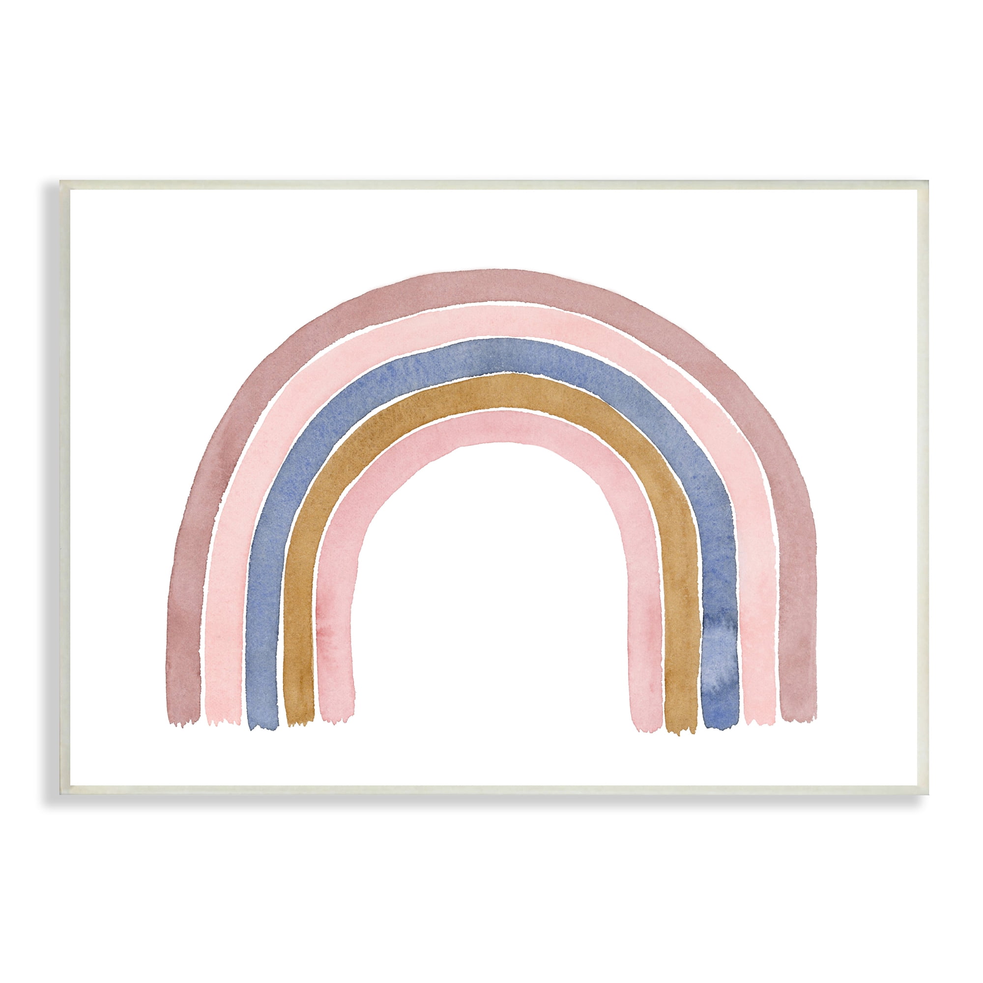 Stupell Indtries Minimal Five Arch Rainbow Pink Blue Gold,19 x 13,Design by Lucille Price