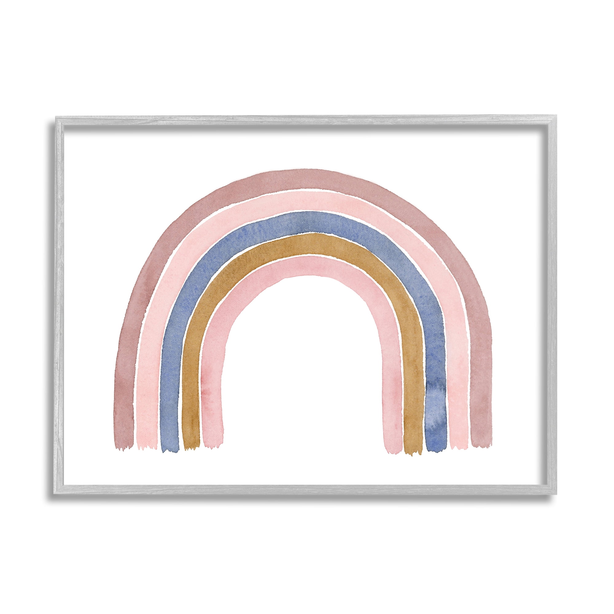 Stupell Indtries Minimal Five Arch Rainbow Pink Blue Gold,30 x 24,Design by Lucille Price