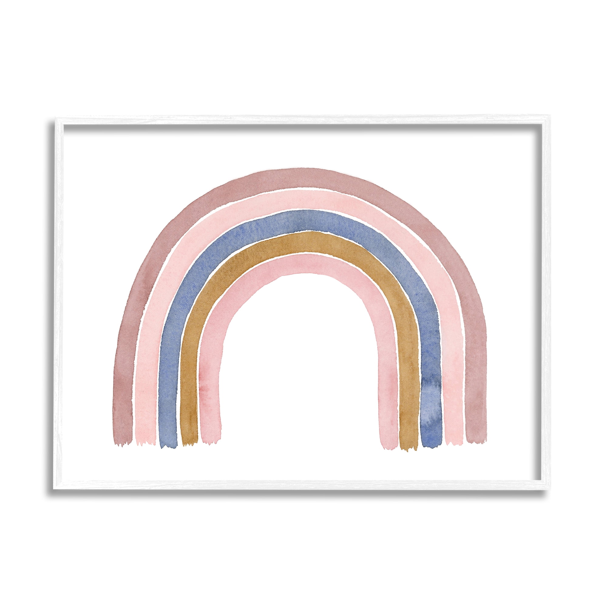 Stupell Indtries Minimal Five Arch Rainbow Pink Blue Gold,30 x 24,Design by Lucille Price