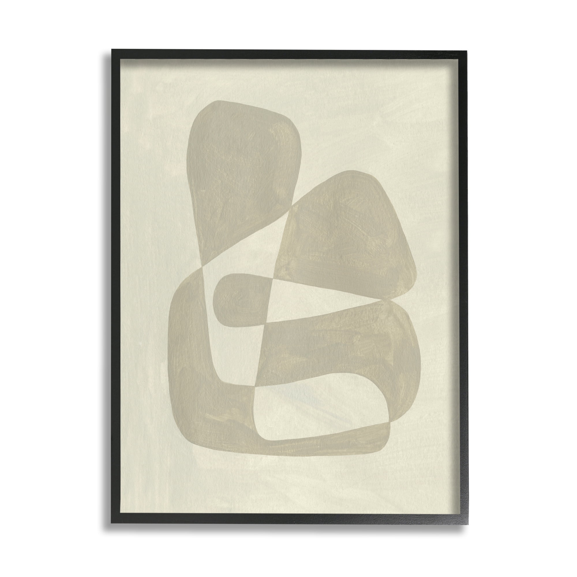 Stupell Indtries Minimal Shape Abstraction Contrasting Line Tones Beige Tan,11 x 14,Design by Emma Caroline&nbsp;