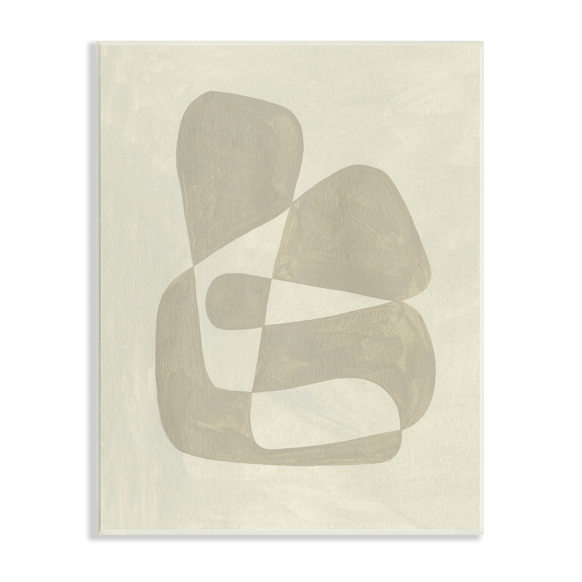 Stupell Indtries Minimal Shape Abstraction Contrasting Line Tones Beige Tan,13 x 19,Design by Emma Caroline&nbsp;