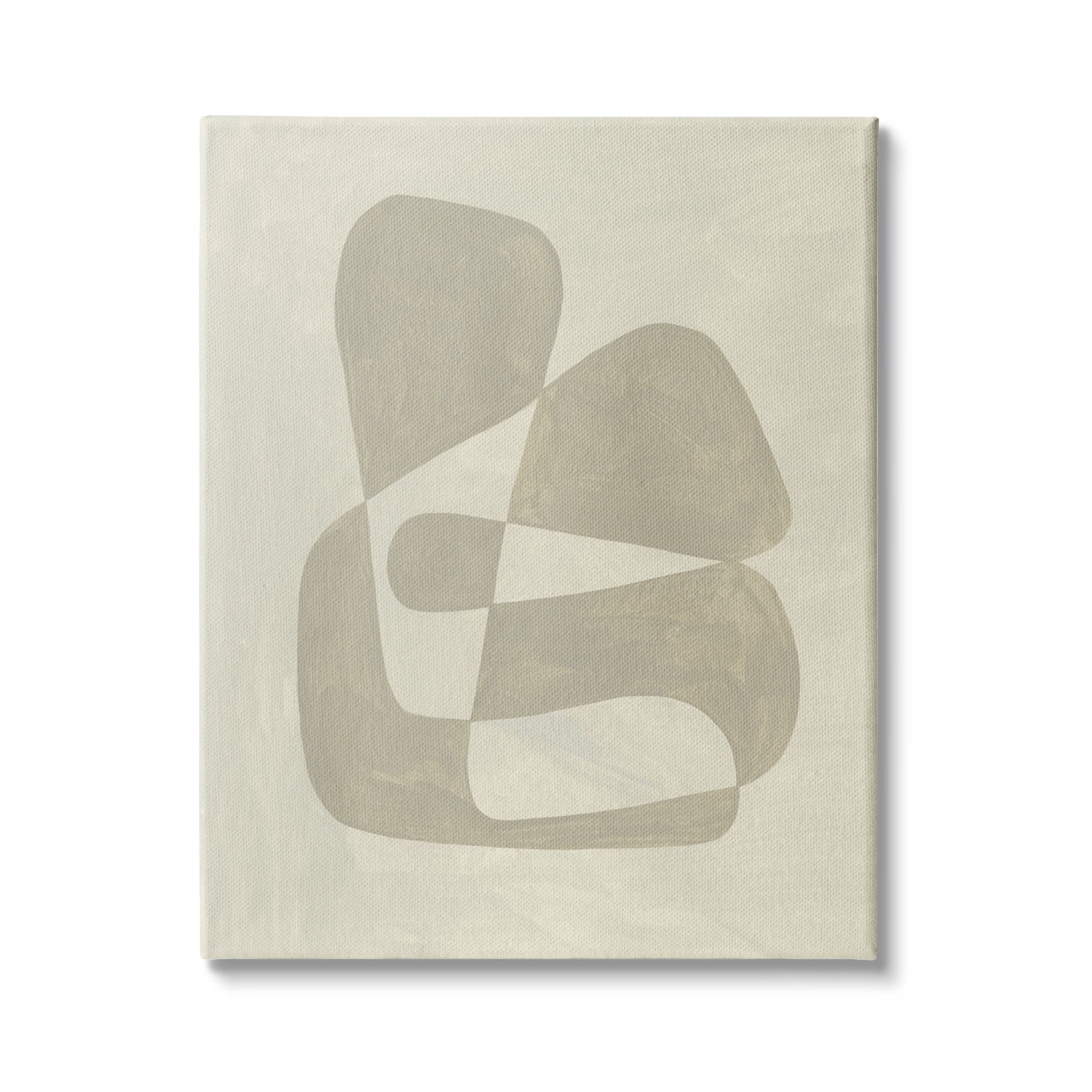 Stupell Indtries Minimal Shape Abstraction Contrasting Line Tones Beige Tan,36 x 48,Design by Emma Caroline&nbsp;