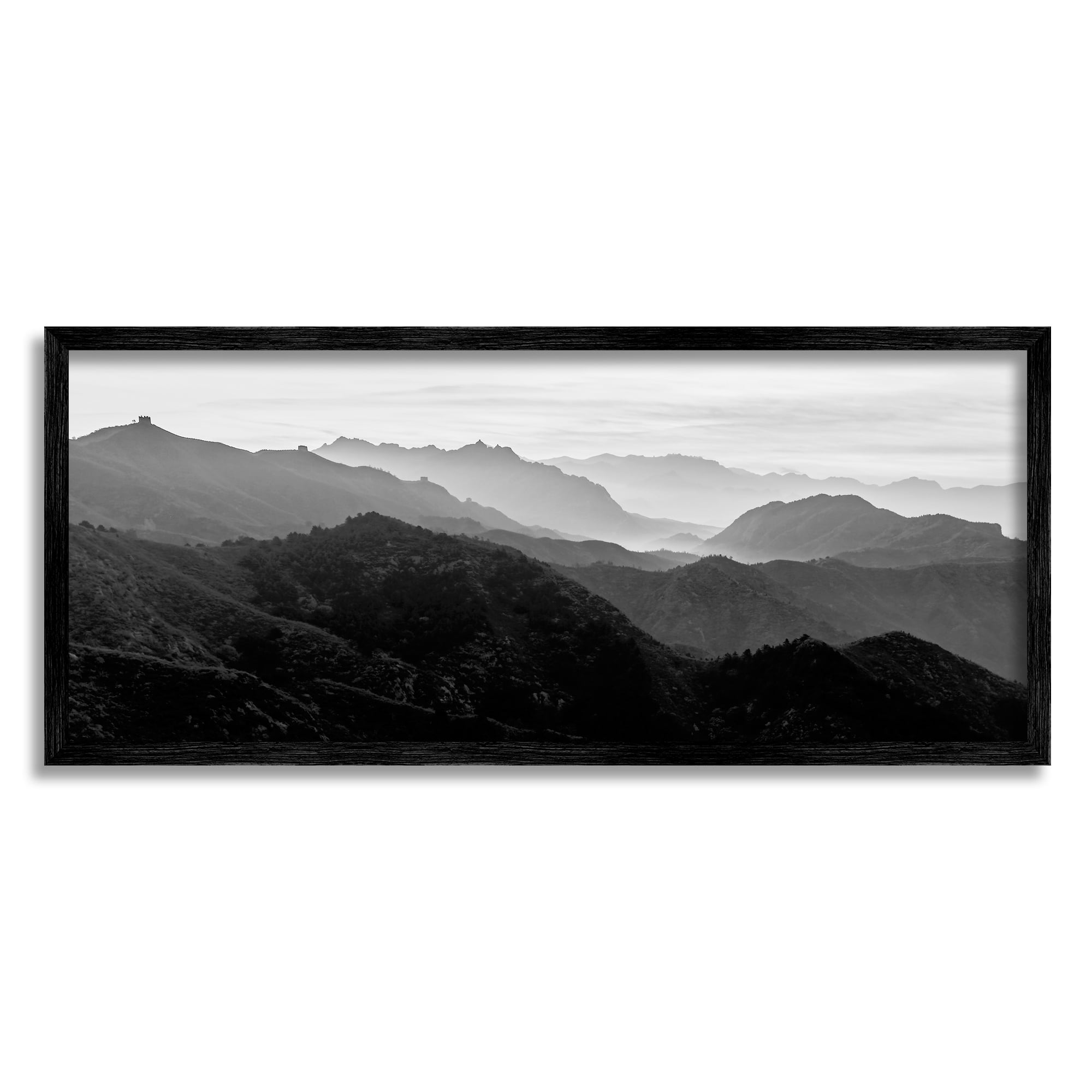 Stupell Indtries Misty Sky Open Mountain Landscape Black White Photography,30 x 13,Design by Danita Delimont