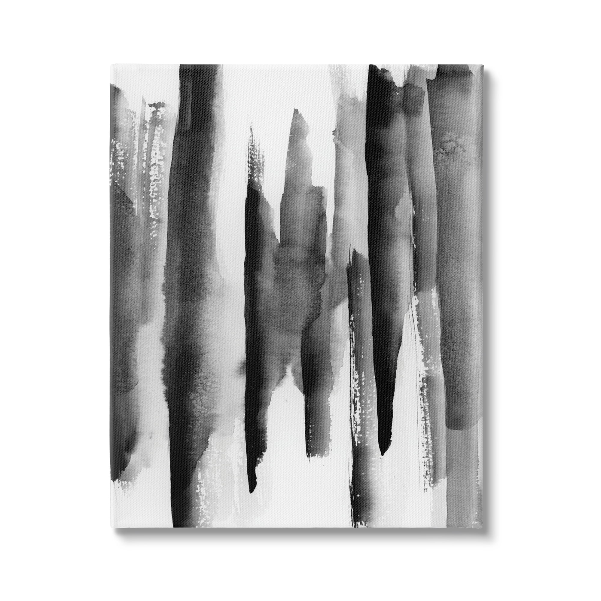 Stupell Indtries Modern Black Ink Abstract Landscape Watercolor over White,24 x 30,Design by VDK Atelier