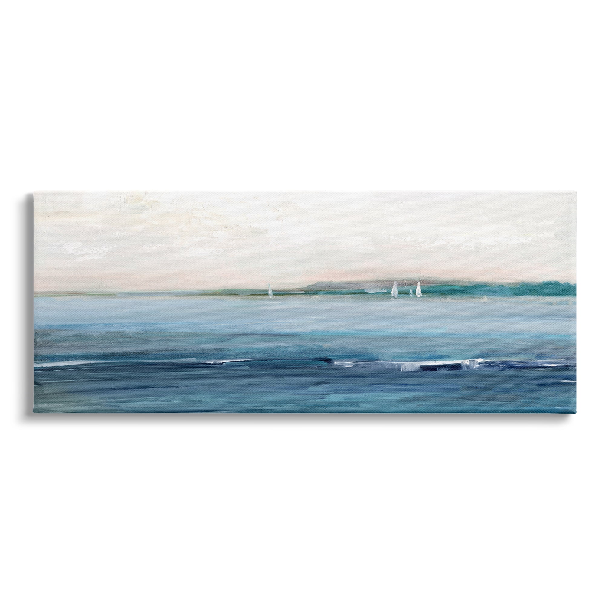 Stupell Indtries Morning Sky Abstract Nautical Ocean Landscape Distant Boats,40 x 17,Design by ​Sally Swatland