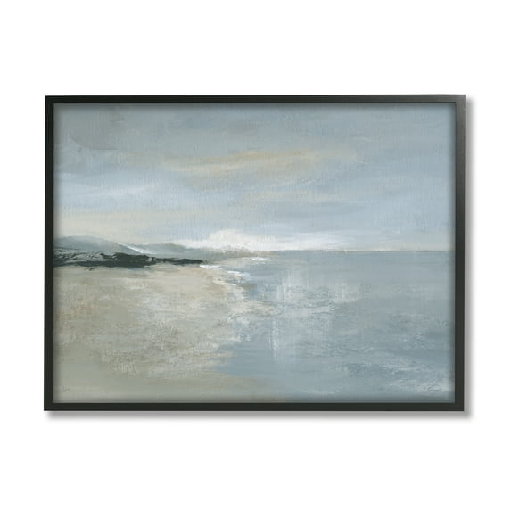 Stupell Indtries Murky Sky Beach Coast Abstract Landscape Cloudy Horizon,14 x 11,Design by Nan