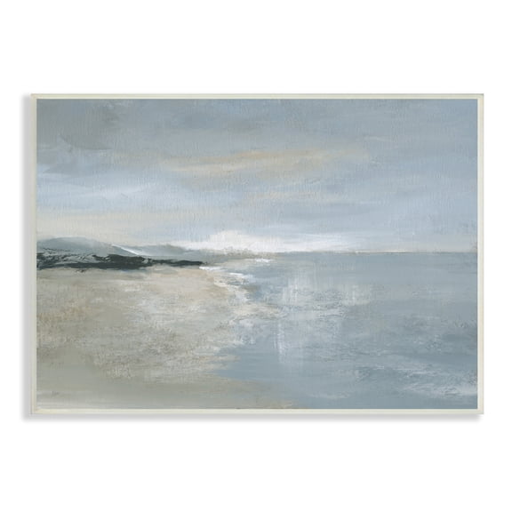 Stupell Indtries Murky Sky Beach Coast Abstract Landscape Cloudy Horizon,15 x 10,Design by Nan
