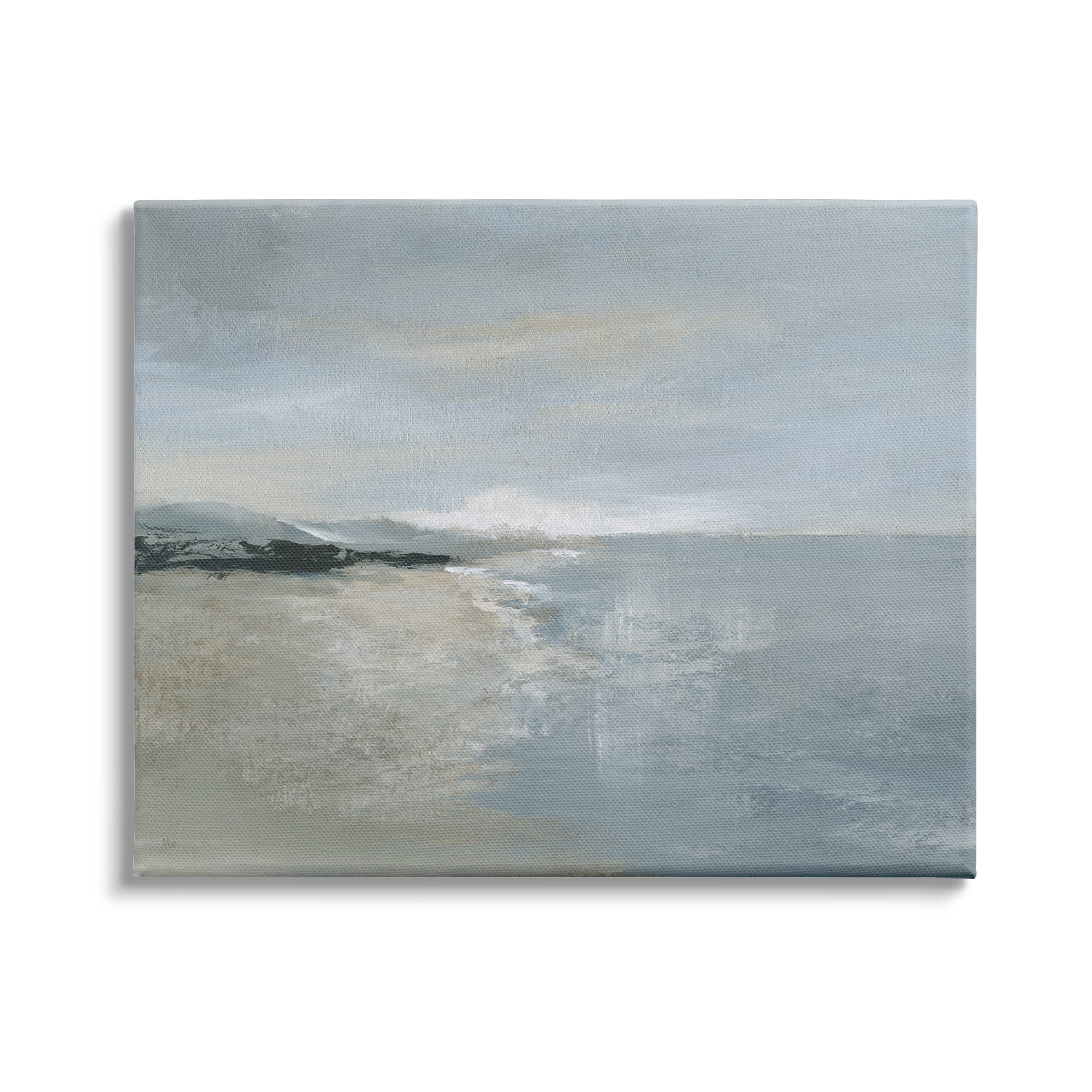 Stupell Indtries Murky Sky Beach Coast Abstract Landscape Cloudy Horizon,40 x 30,Design by Nan